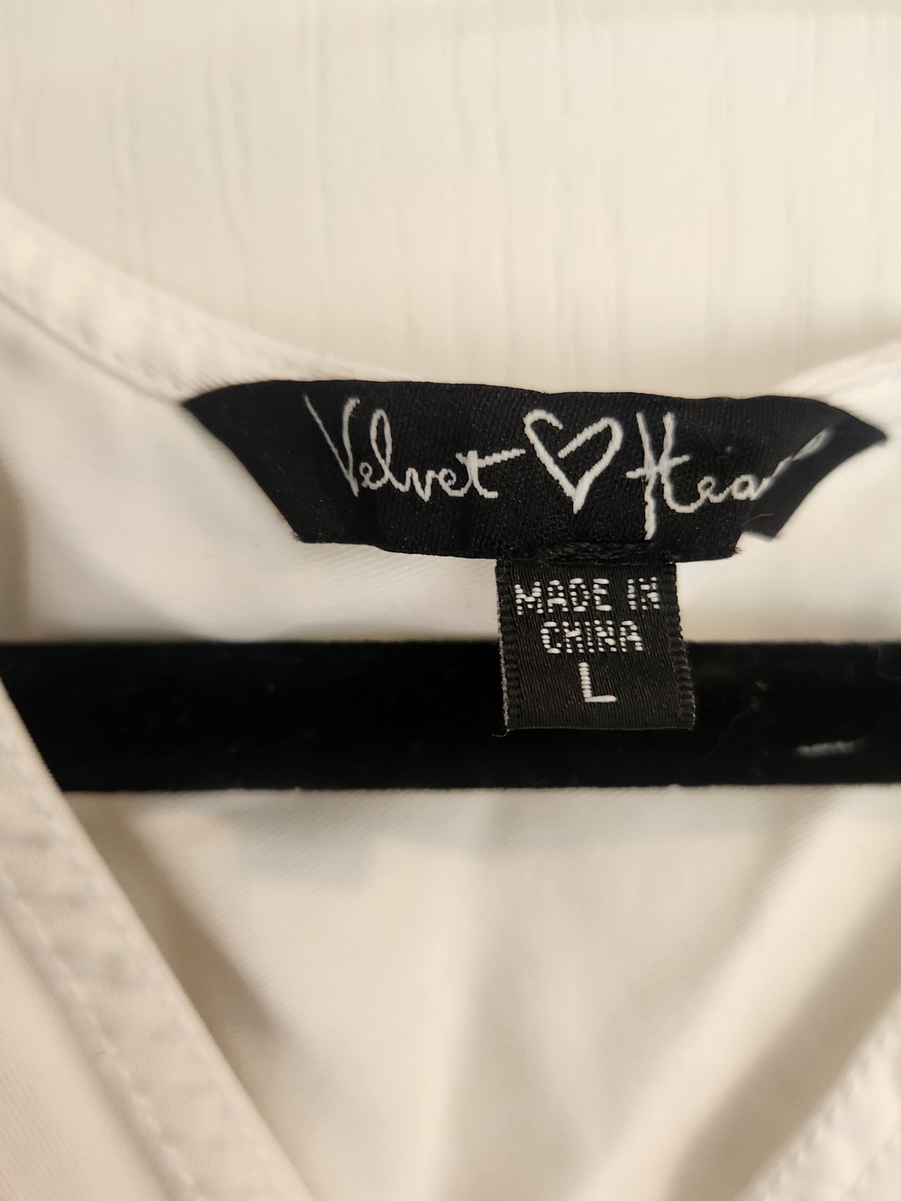Velvet Heart White Women's Blouse L EUC